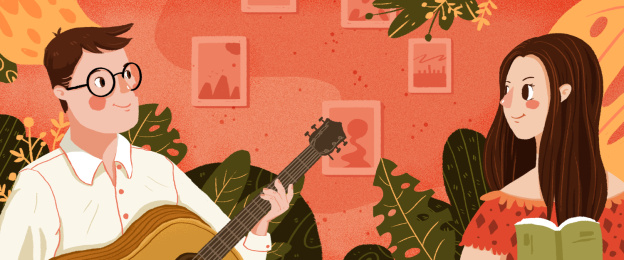 弹着吉他的男人