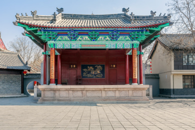 山东阳谷狮子楼景区内的古戏台