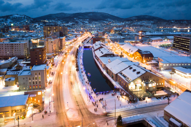 日本北海道小樽夜景