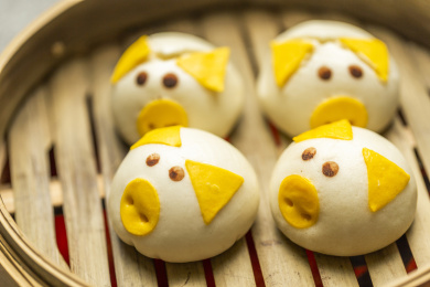 可爱的小猪糕点