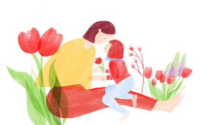 女儿献给妈妈的一朵花