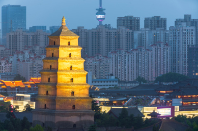 西安大雁塔夜景