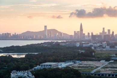 深圳湾后海总部基地日落远景