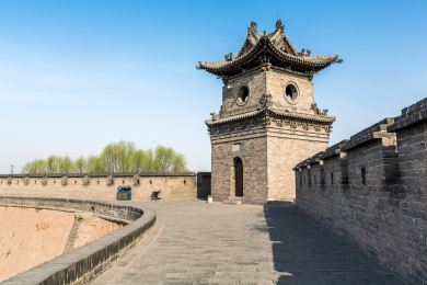 山西省平遥古城的古城墙