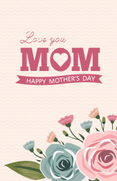 母亲节花束海报