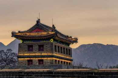 河北秦皇岛山海关临闾楼黄昏