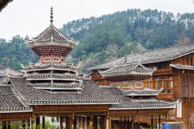 贵州省黔东南的肇兴侗寨