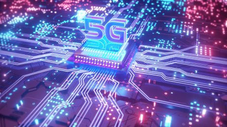 移动网络5G绚丽科技三维芯片场景