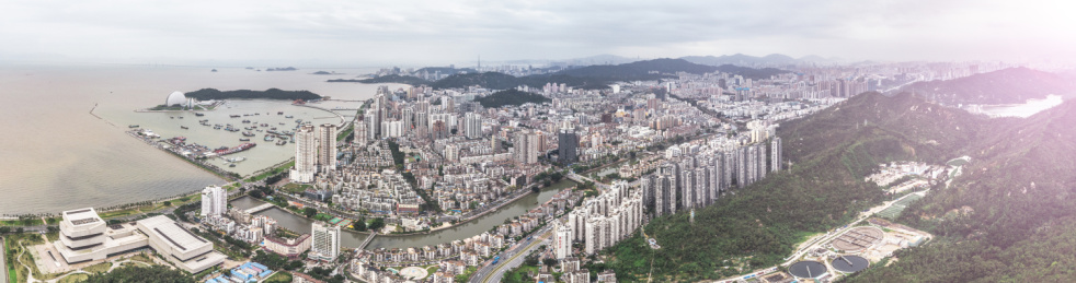 中国广东省珠海市城市天际线