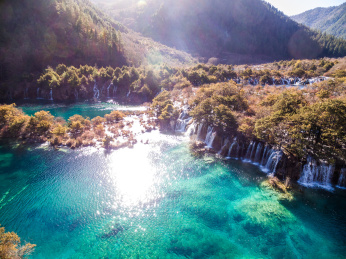 中国四川省九寨沟自然风光