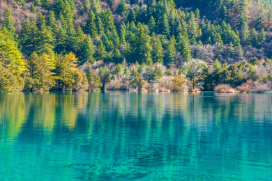 中国四川省九寨沟自然风光