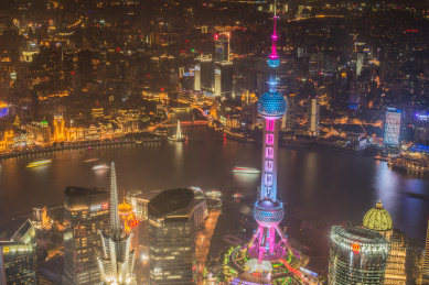 中国上海外滩夜景