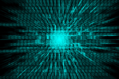 01数字与抽象电路构图具有空间感、科技感、透视感的大数据背景图