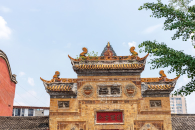 中国四川省德阳市文庙古式建筑