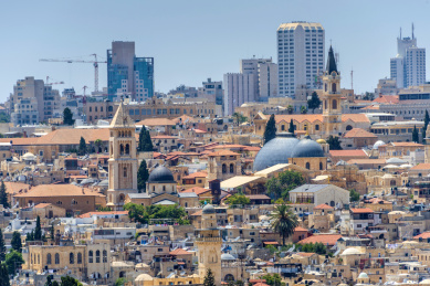 亚洲以色列耶路撒冷旧城风光