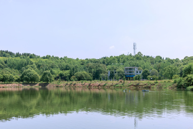 中国四川省德阳市东湖山公园自然景色