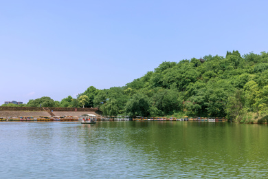 中国四川省德阳市东湖山公园自然景色