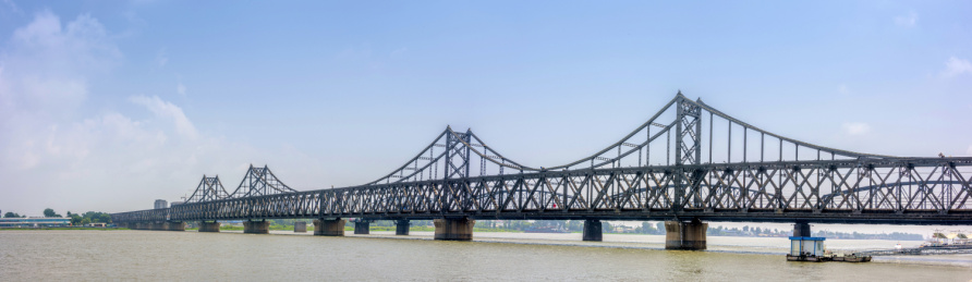 中国东北辽宁丹东鸭绿江断桥