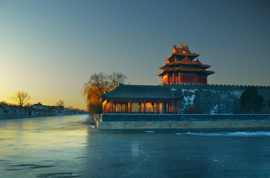 北京故宫旅游风景区角楼风光