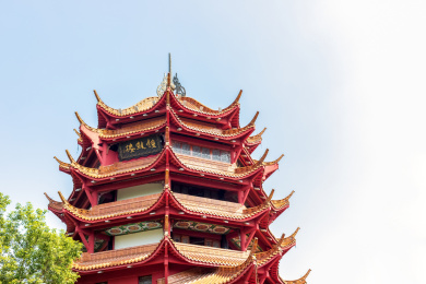 中国四川省德阳市钟鼓楼楼阁