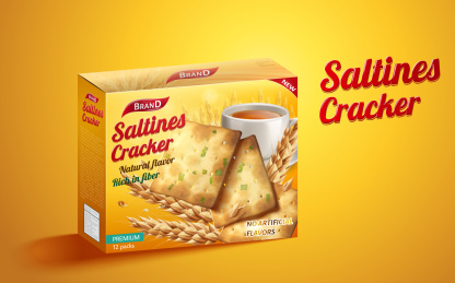 苏打饼干纸盒包装设计