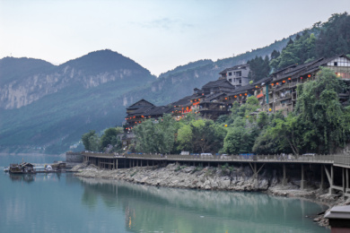 重庆酉阳龚滩古镇民居风光