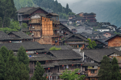 重庆酉阳龚滩古镇民居风光