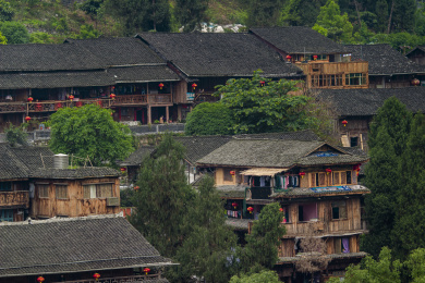 重庆酉阳龚滩古镇民居风光