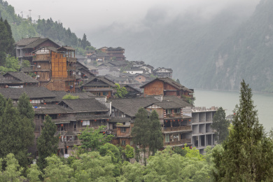 重庆酉阳土家族苗族自治县龚滩古镇风光