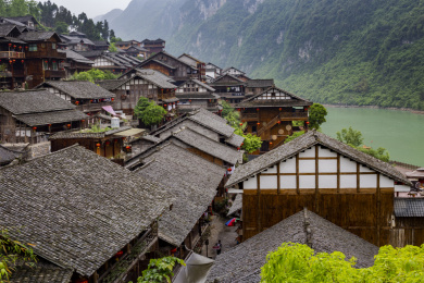 重庆酉阳土家族苗族自治县龚滩古镇风光