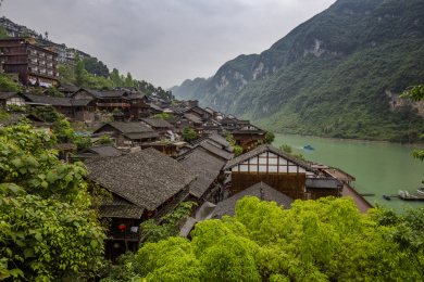 重庆酉阳土家族苗族自治县龚滩古镇风光