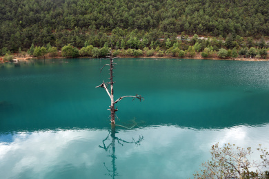 中国云南省丽江市蓝月谷美景