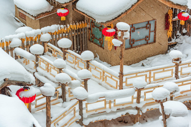 中国东北黑龙江雪乡风景区冬季景观