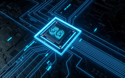 5G互联网电路板芯片三维创意图