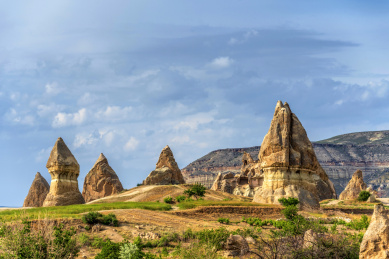 土耳其卡帕多奇亚玫瑰谷风光
