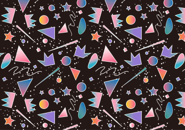 彩色随意抽象几何无缝图案