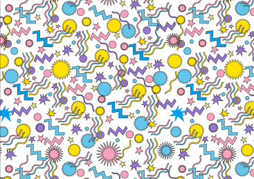 彩色无缝随机抽象几何图案