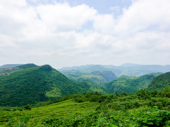 中国贵州黔南螺丝壳山顶自然风光