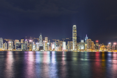 中国香港特别行政区维多利亚港风光