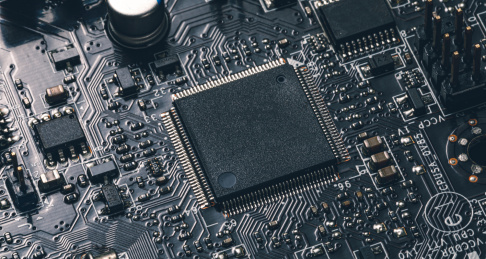 科技感集成电路板和处理器芯片