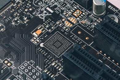 科技感集成电路板和处理器芯片