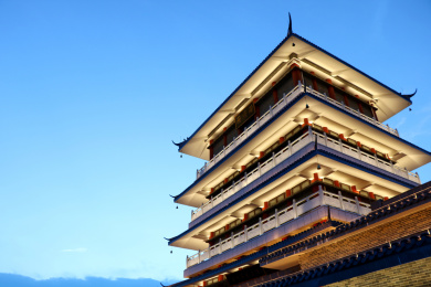 中国广东省茂名市潘茂名纪念公园雨顺阁
