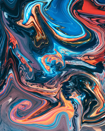 colorful liquid fluid is moving.