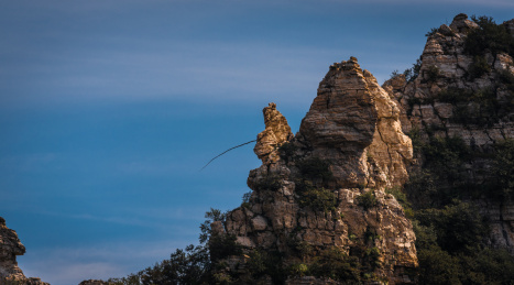 河北保定涞源白石山景区姜太公钓鱼石