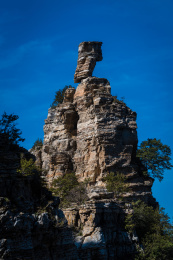 河北保定涞源白石山景区仙人晒靴石