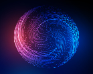 螺旋状的星云粒子背景图，高科技与大数据背景图