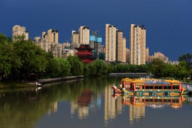 中国江苏省淮安市里运河清江浦景区风光