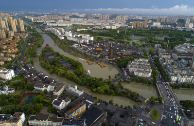 中国江苏省淮安市里运河清江浦景区风光