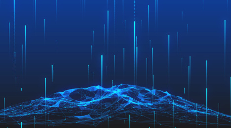 大数据科技三维空间点线抽象空间场景