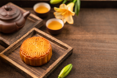 中国中秋节传统美食糕点——月饼